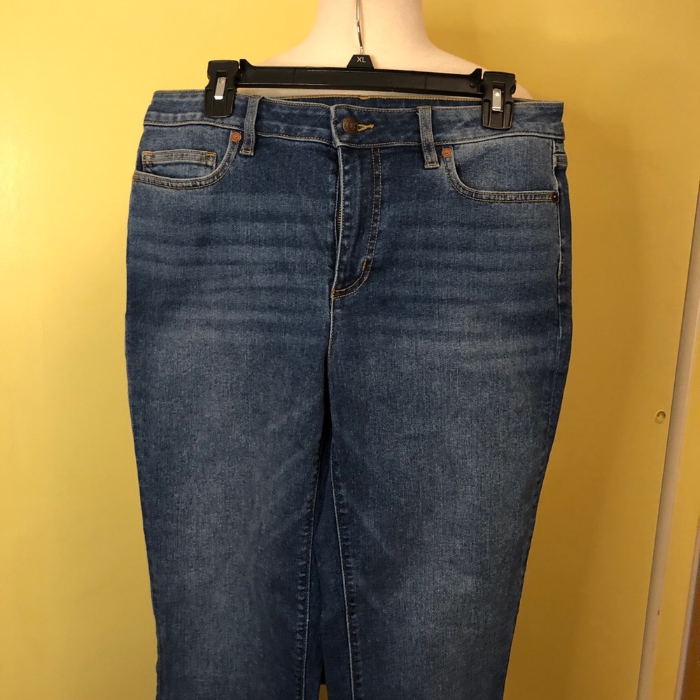 Lands' End Women's Blue Straight Cut Jeans